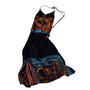 Multicolor Rayon Maxi Dress